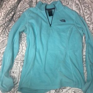 Ice Blue North Face quarter zip